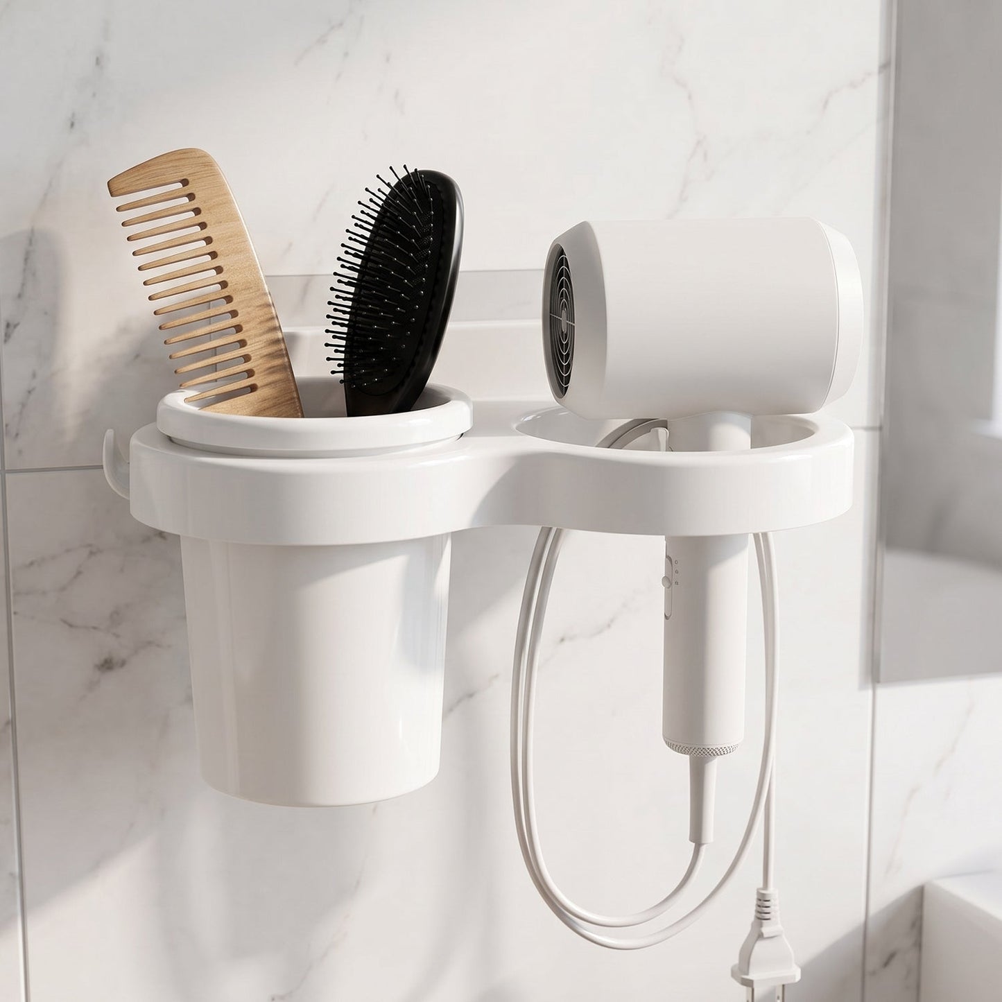 Wall Mounted Toothbrush Holder Set (1 Set)