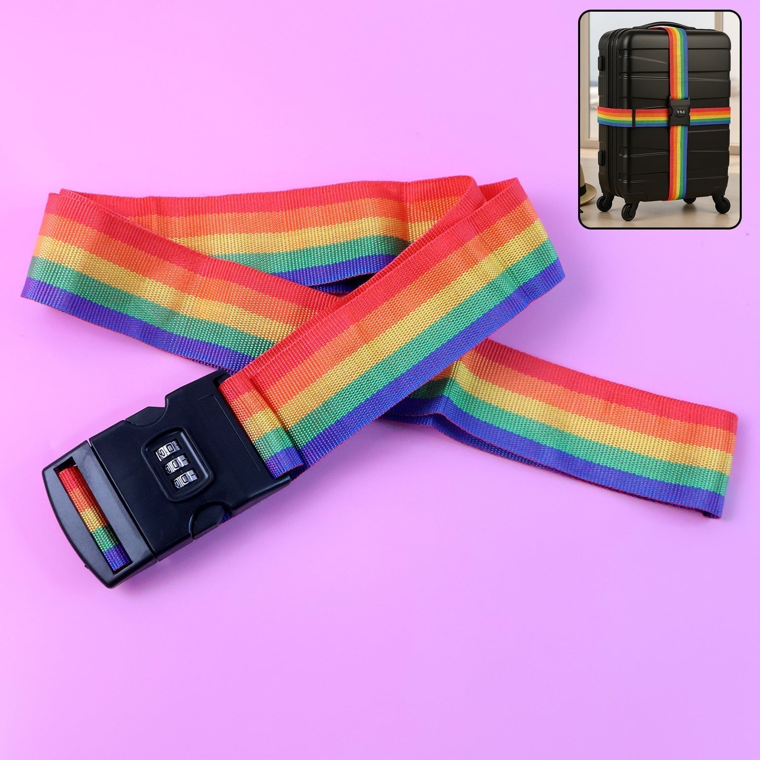 Adjustable Luggage Security Strap - (1 Pc)