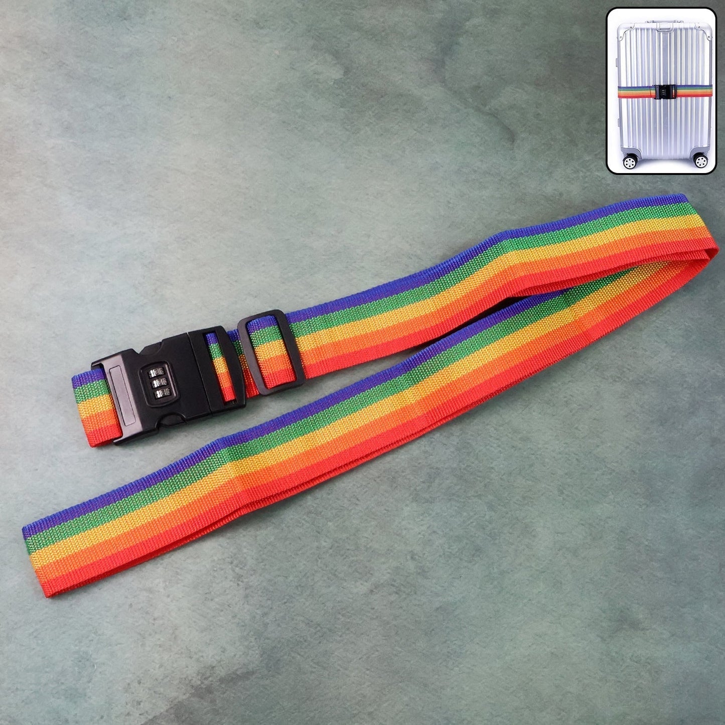 Heavy-Duty Rainbow Webbing with 3-Digit Code Lock