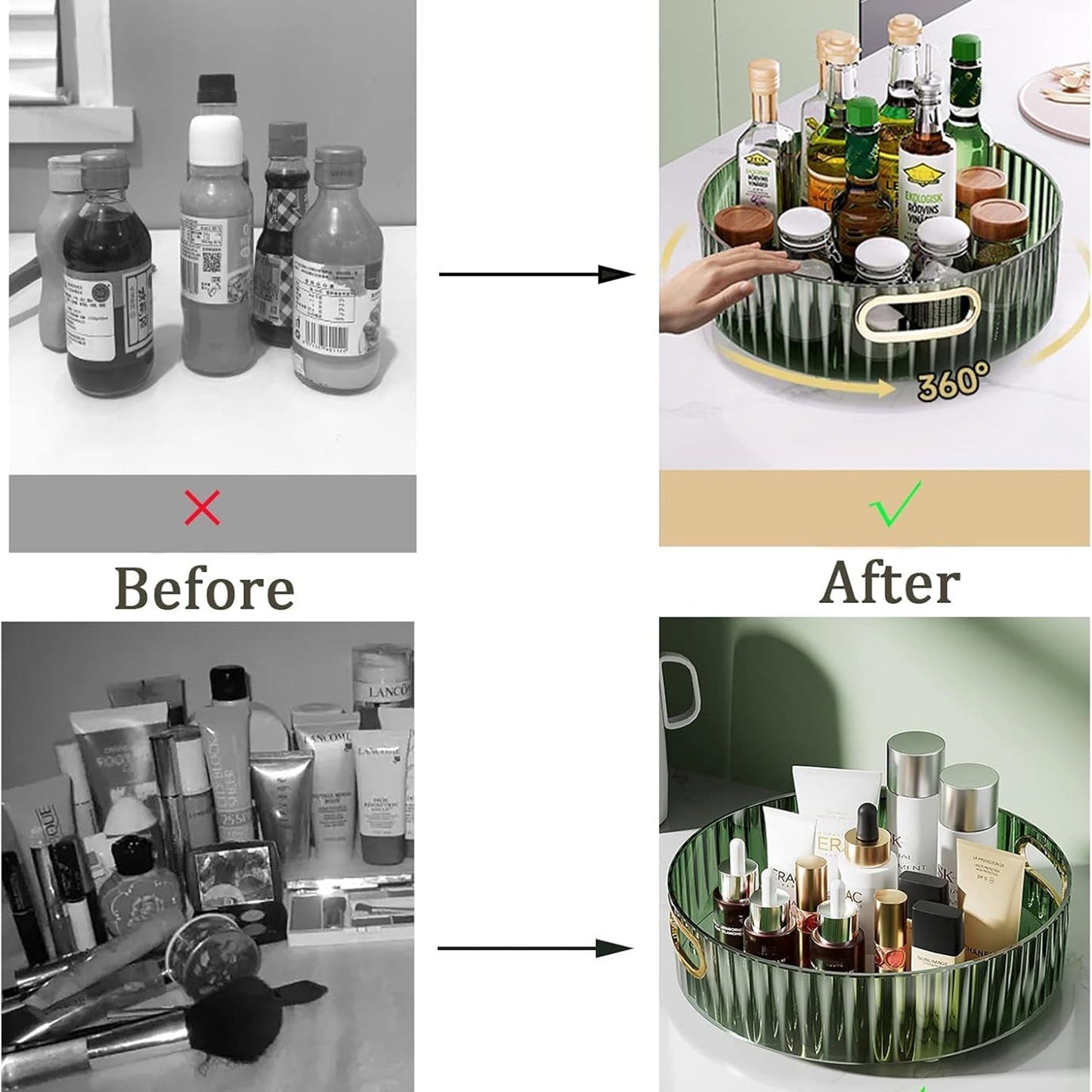 360Â° Rotating Multipurpose Storage Rack with Handles (1 Pc)
