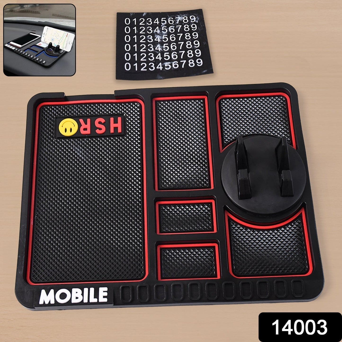 Car Dashboard Mat & Mobile Phone Holder Mount