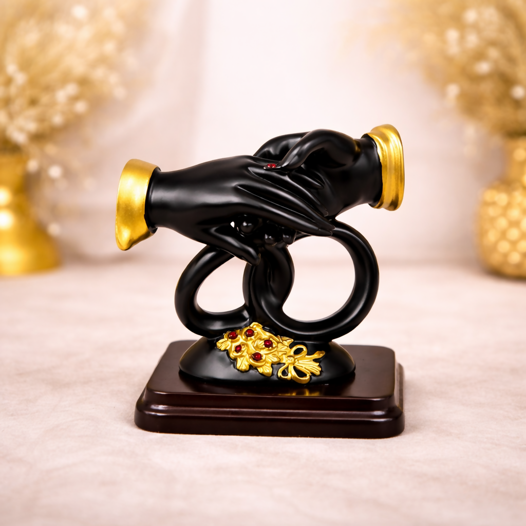 Decorative Couple Hands Showpiece with Stand for Home DÃ©cor