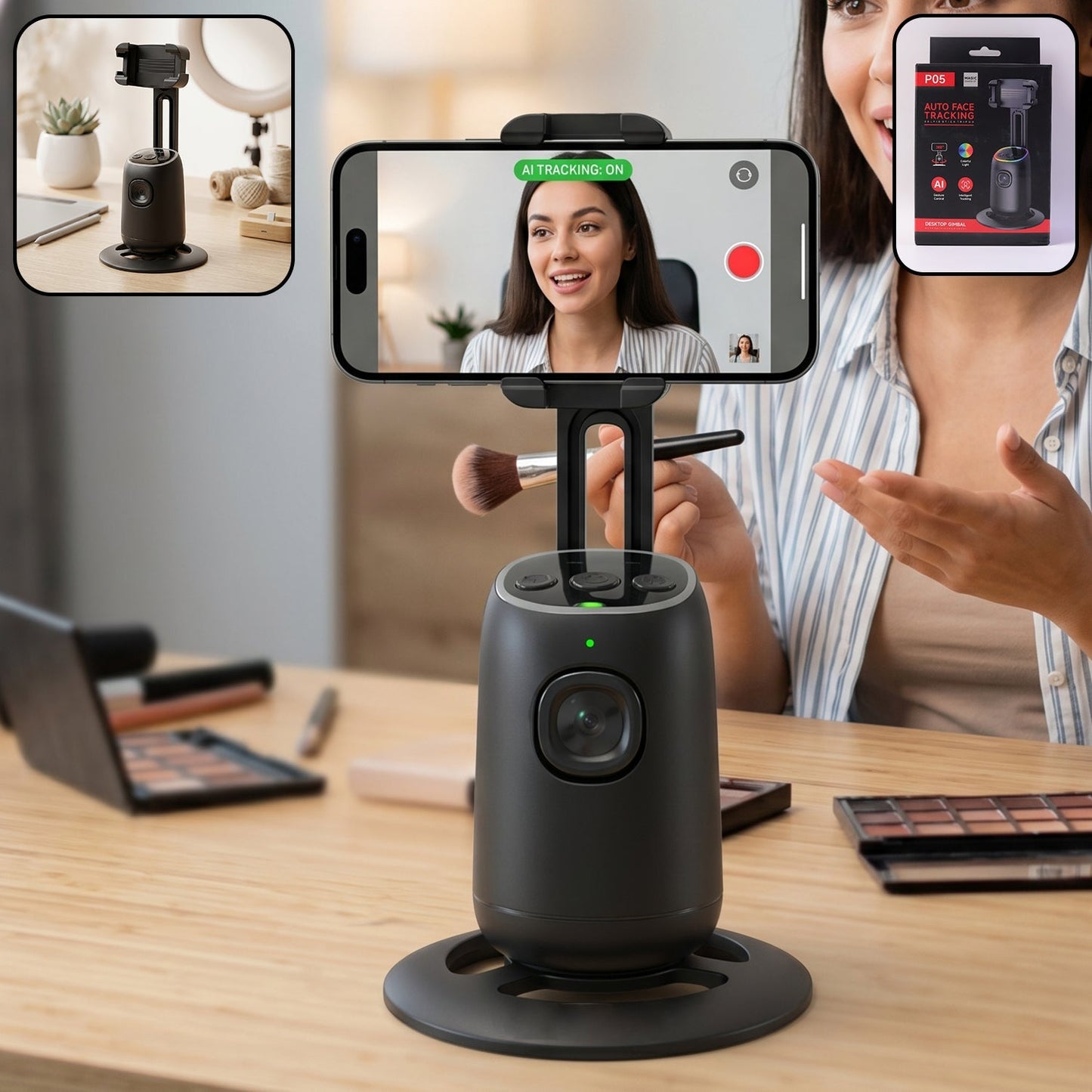 Smart AI Auto Face Tracking Mobile Holder (1 Pc)
