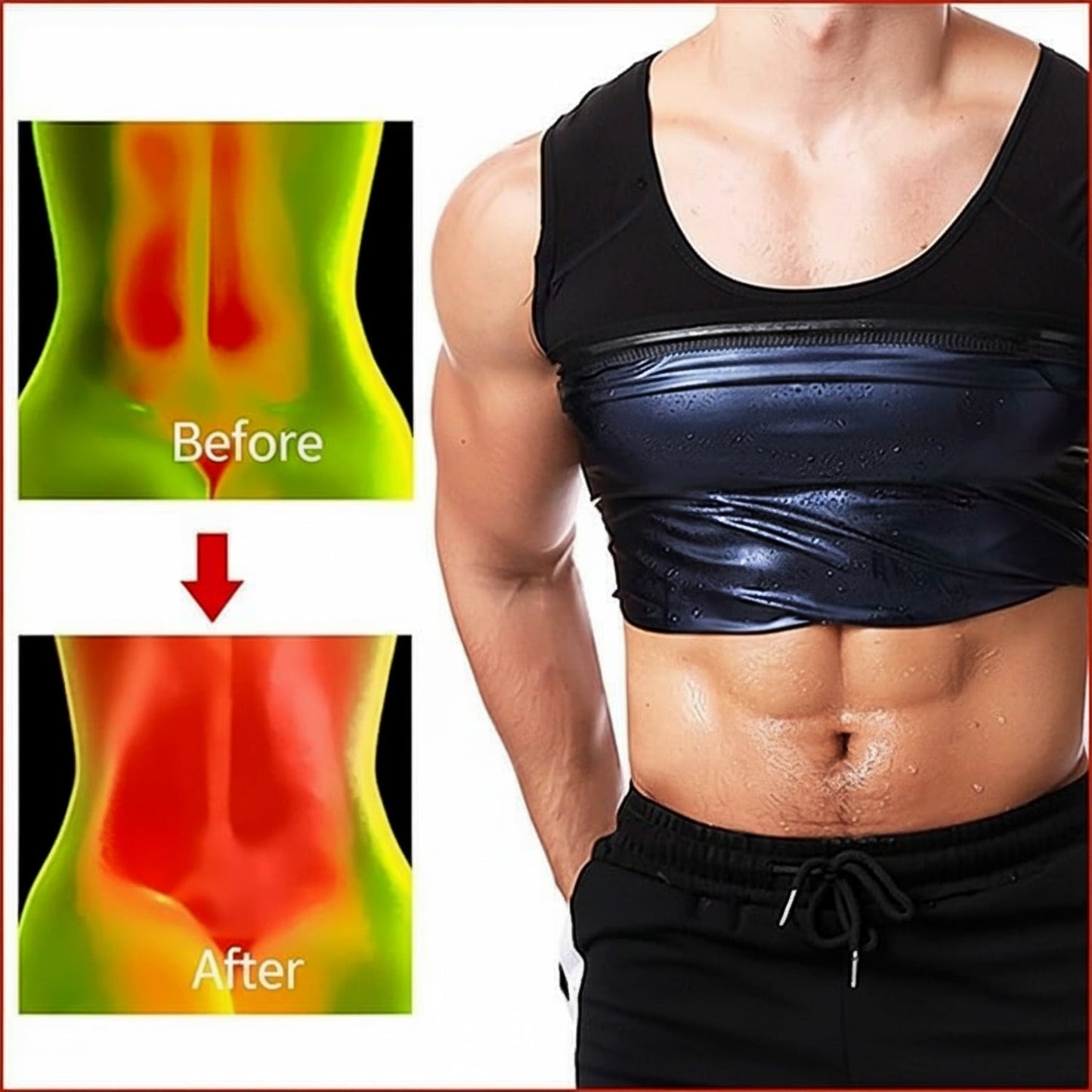 Menâ€™s Slim Fit Sweat Shaper Tank Top (S/M, 1 Pc)