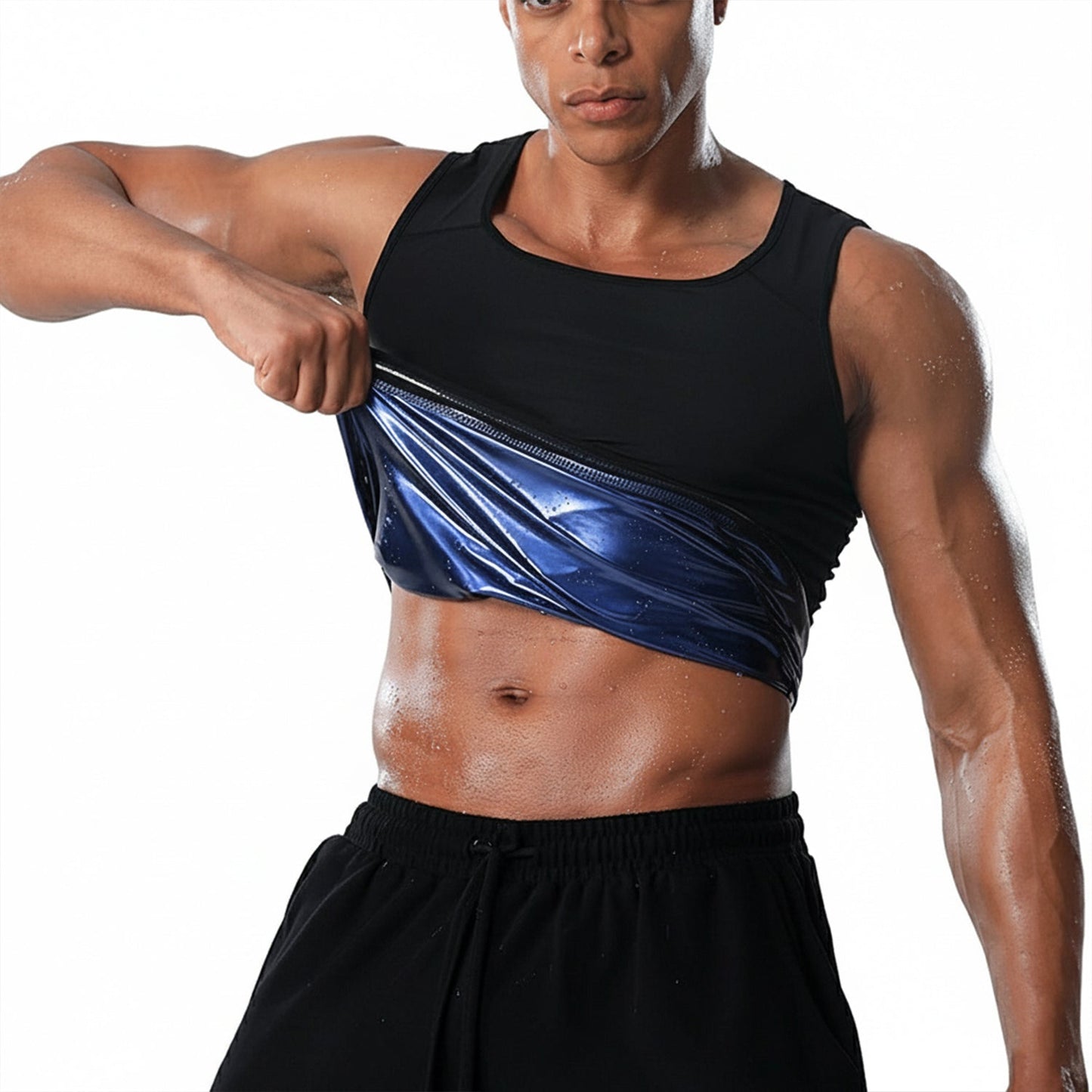Menâ€™s Slim Fit Sweat Shaper Tank Top (L/XL, 1 Pc)