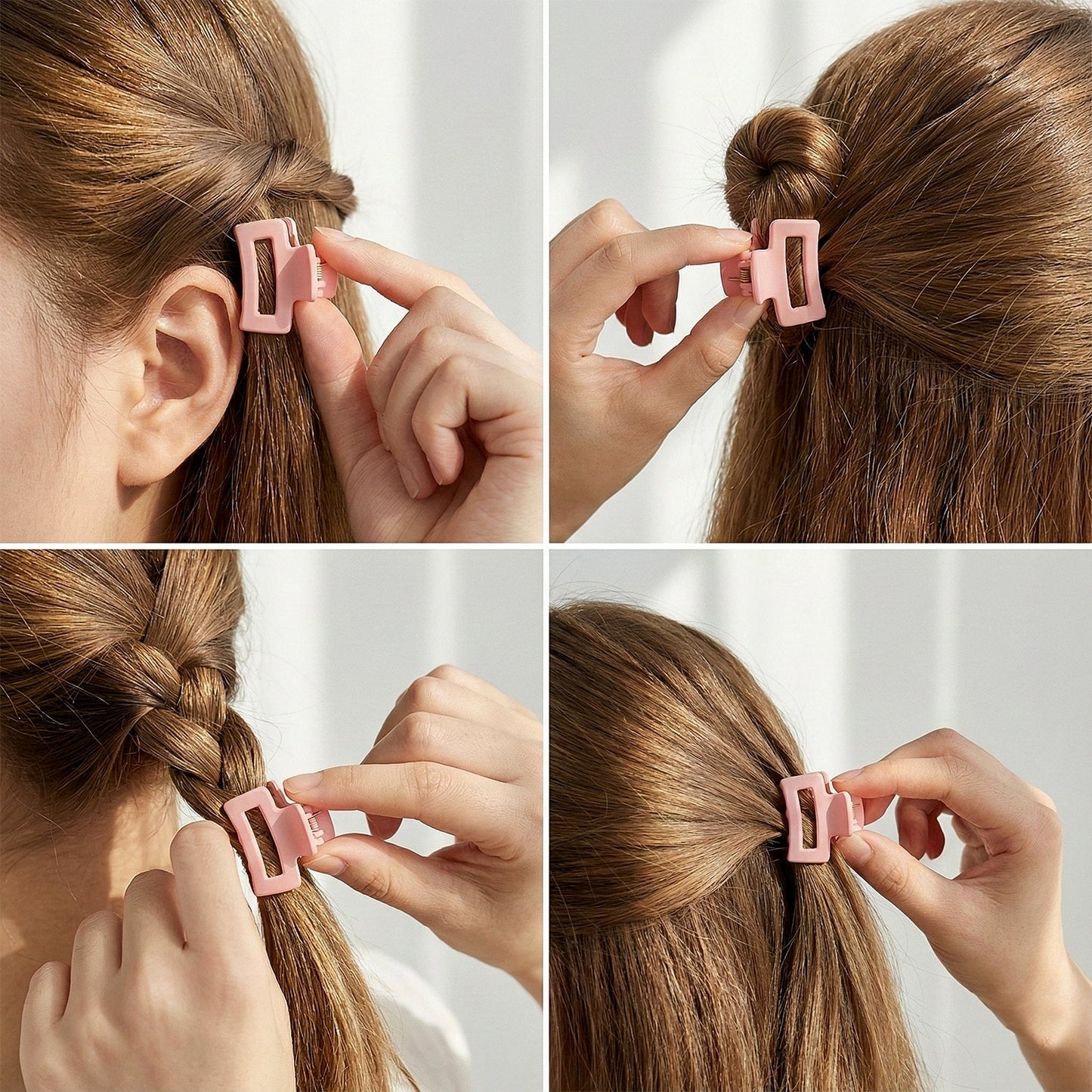 Stylish Mini Hair Claw Clips Set, 12 Pc