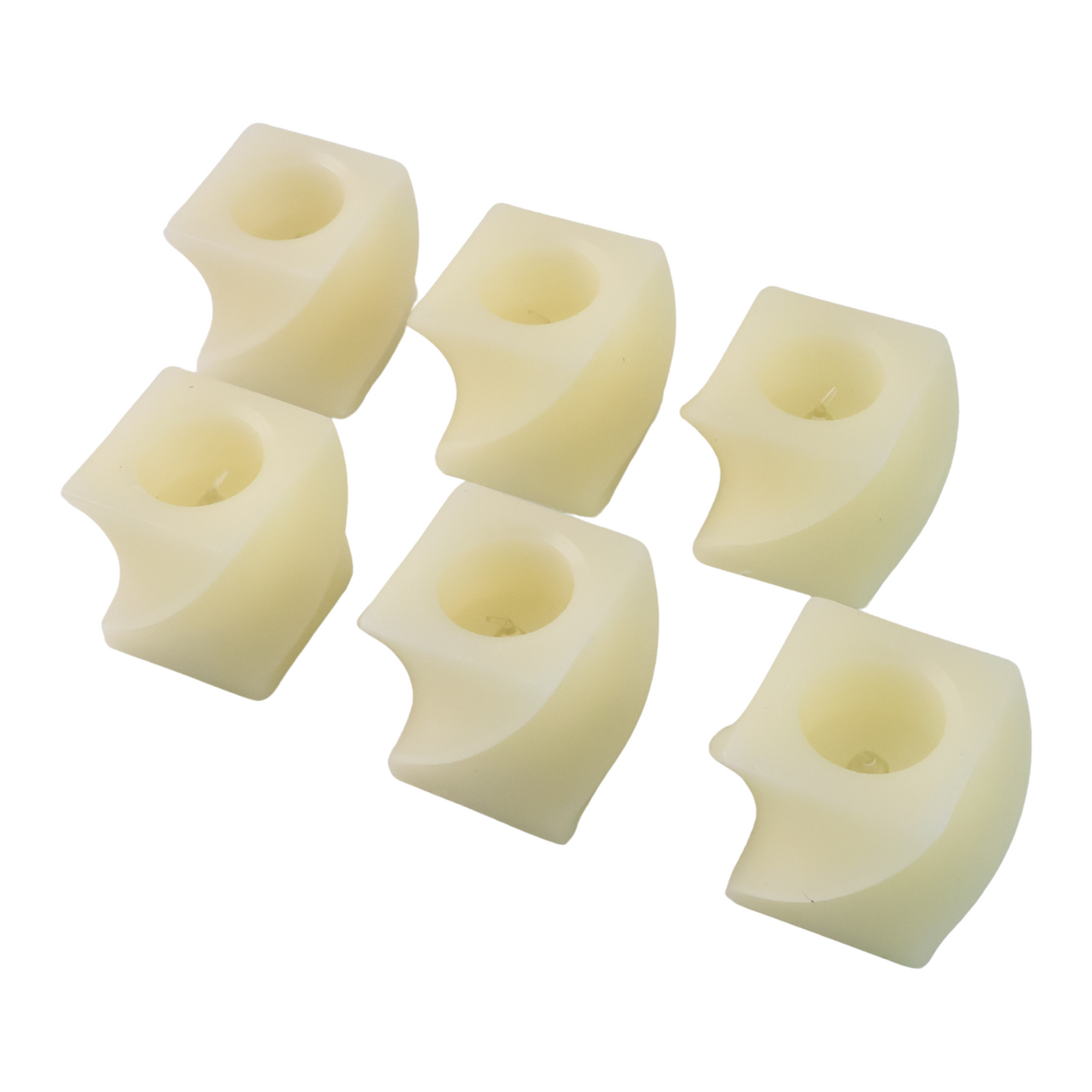 Set of 6 LED Flameless Decorative Candles â€“ Square Shape Tealight Lamps