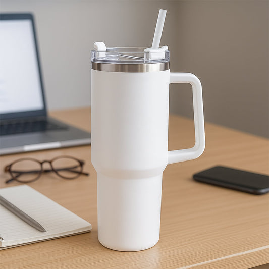 Premium Stainless Steel Vacuum Insulated Travel Mug Tumbler  (890ML / 1 Pc / Mix Color)