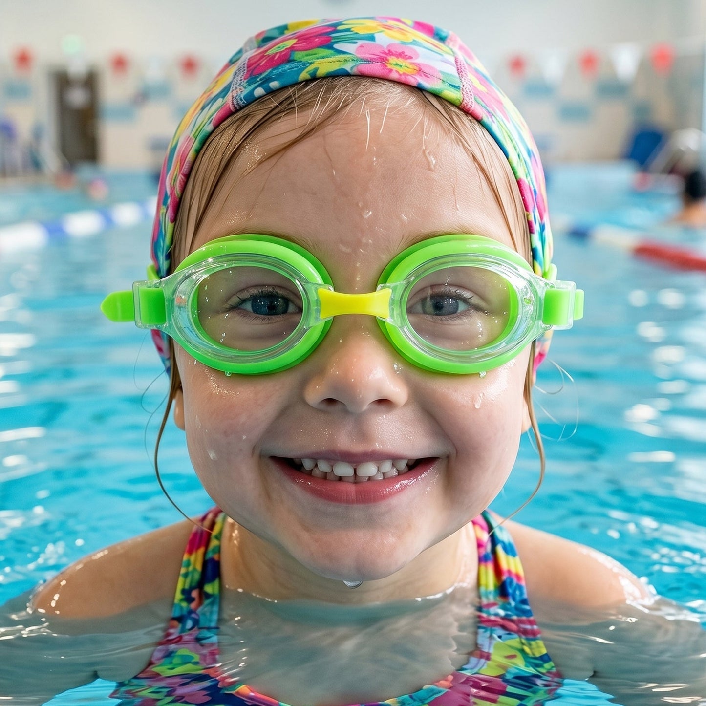 Premium Swimming Goggles with Protective Storage Case (1 Pc)