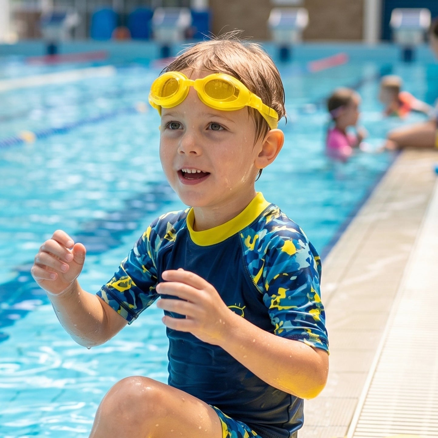 Kids Colorful Swimming Goggles with Anti-Leak Seal and Adjustable Strap – 1 Pc