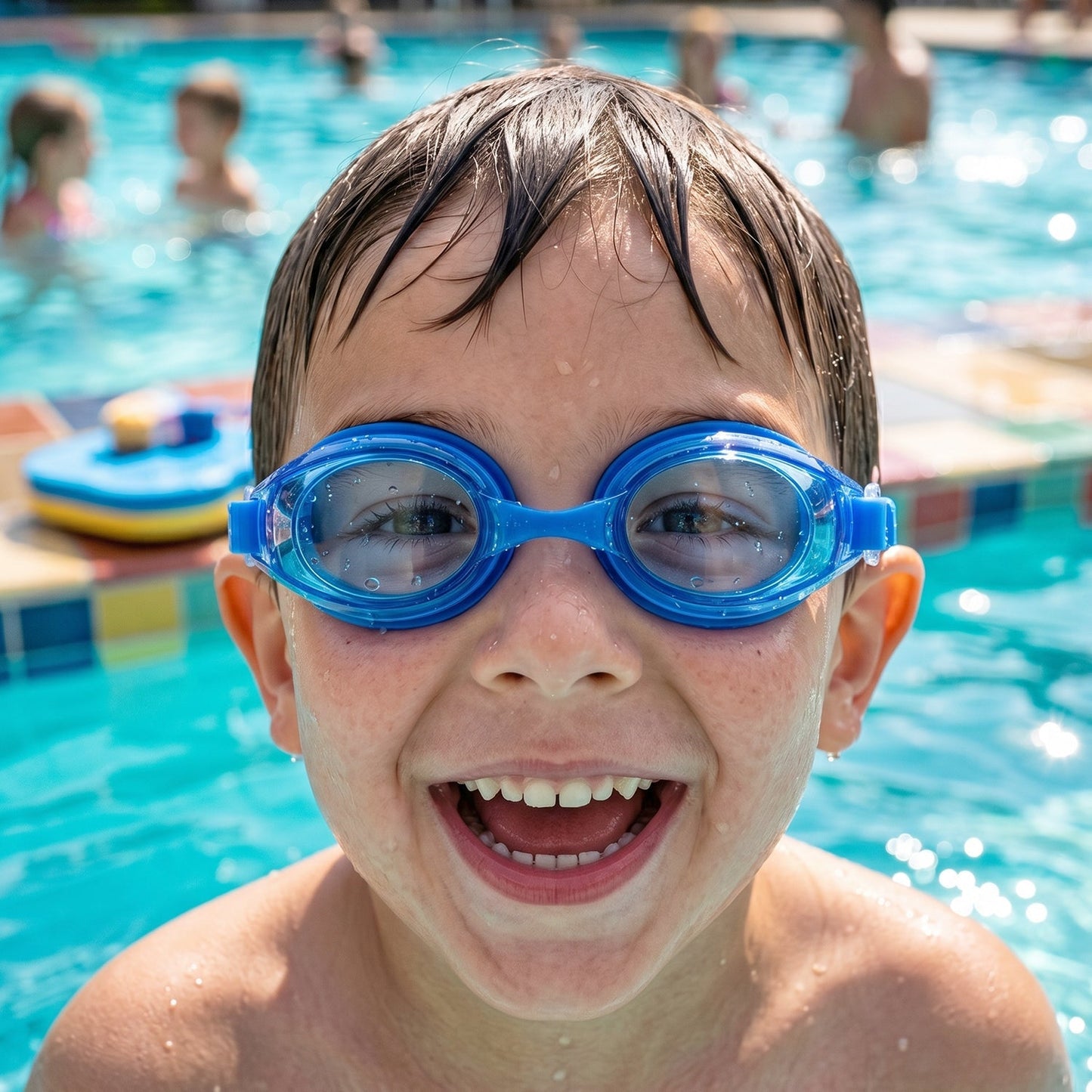 Kids Premium Swimming Goggles with Crystal Clear Lens and Secure Fit – 1 Pc