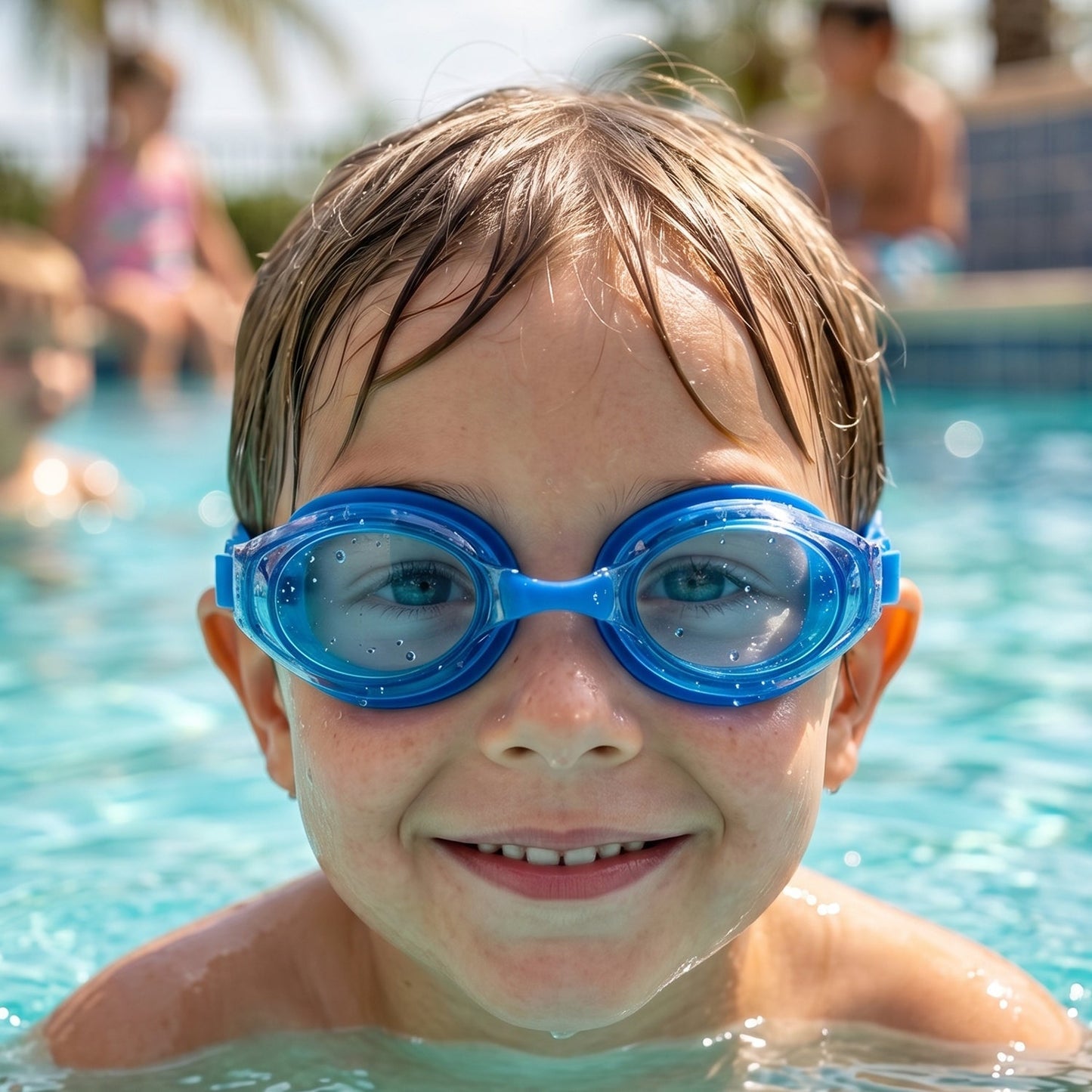 Kids Durable Swimming Goggles with Soft Cushion Seal and Adjustable Head Strap  – 1 Pc