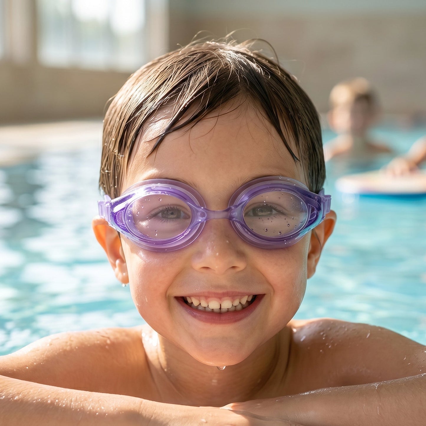 Kids Lightweight Swimming Goggles with Flexible Frame and Leak-Proof Seal  – 1 Pc