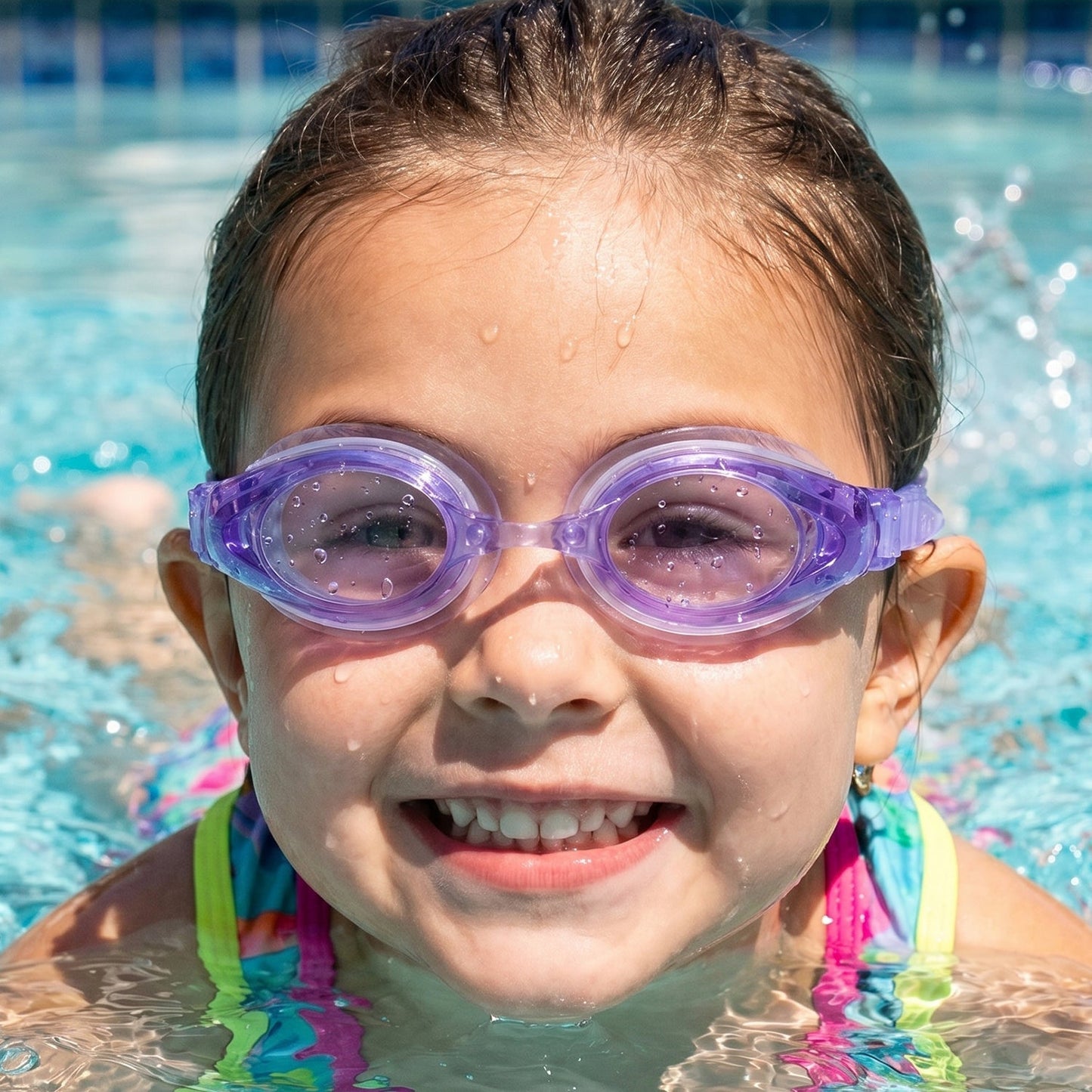 Kids Lightweight Swimming Goggles with Flexible Frame and Leak-Proof Seal  – 1 Pc