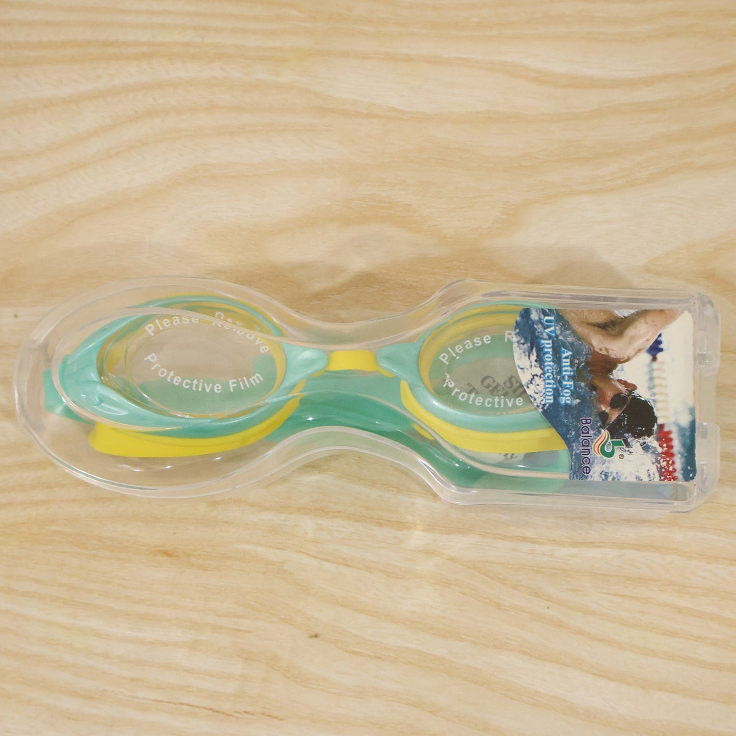 Kids Dual Color Swimming Goggles with Clear Vision Lens and Comfortable Fit – 1 Pc