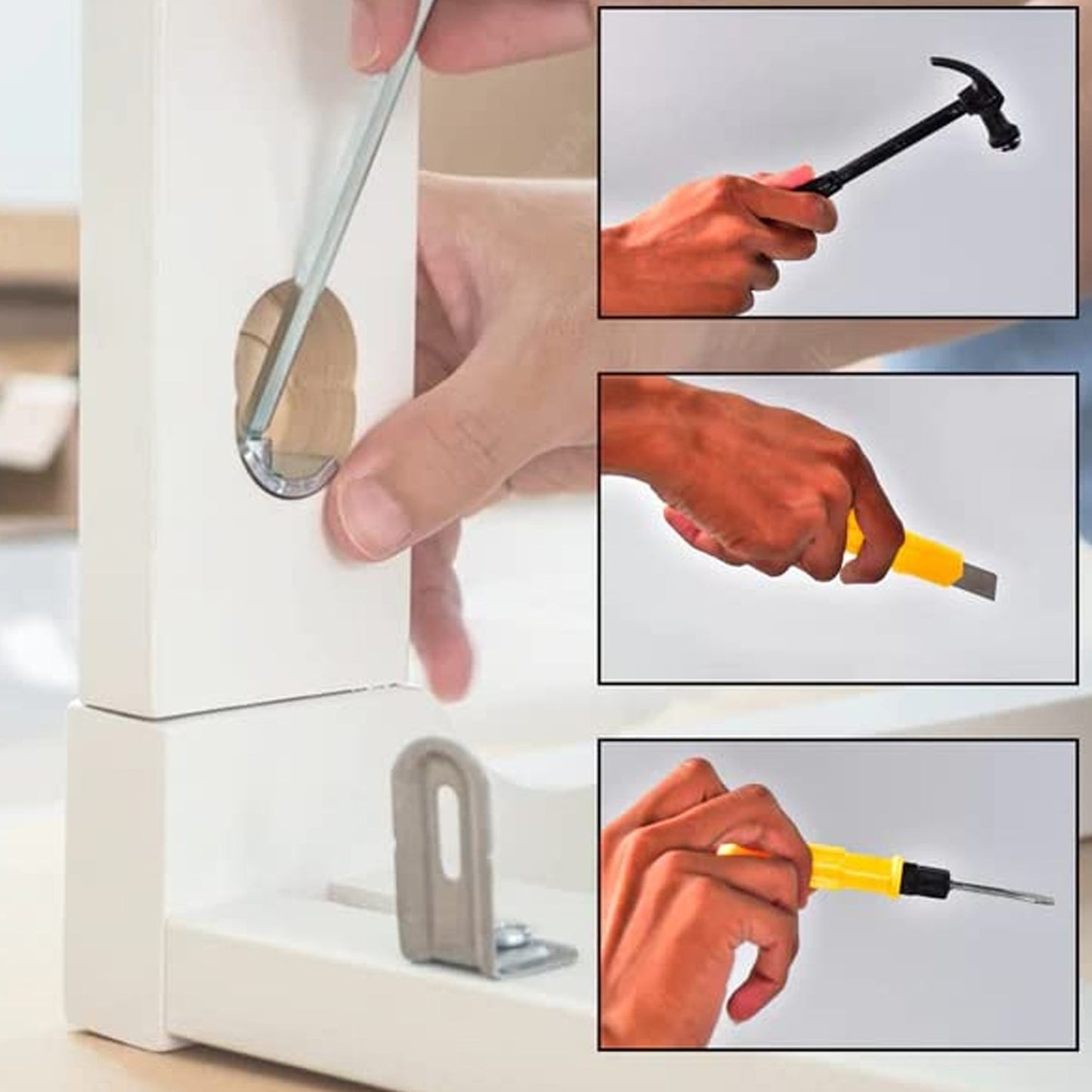 Mini Hardware Tool Kit with Hammer, Screwdriver & Cutter Set