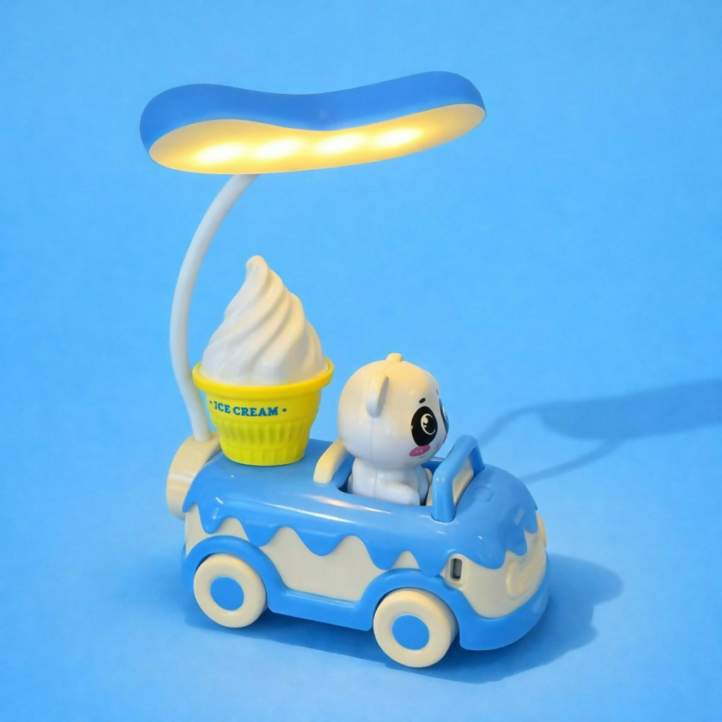 Kids Car Desk Lamp with Sharpener & 3 Light Modes