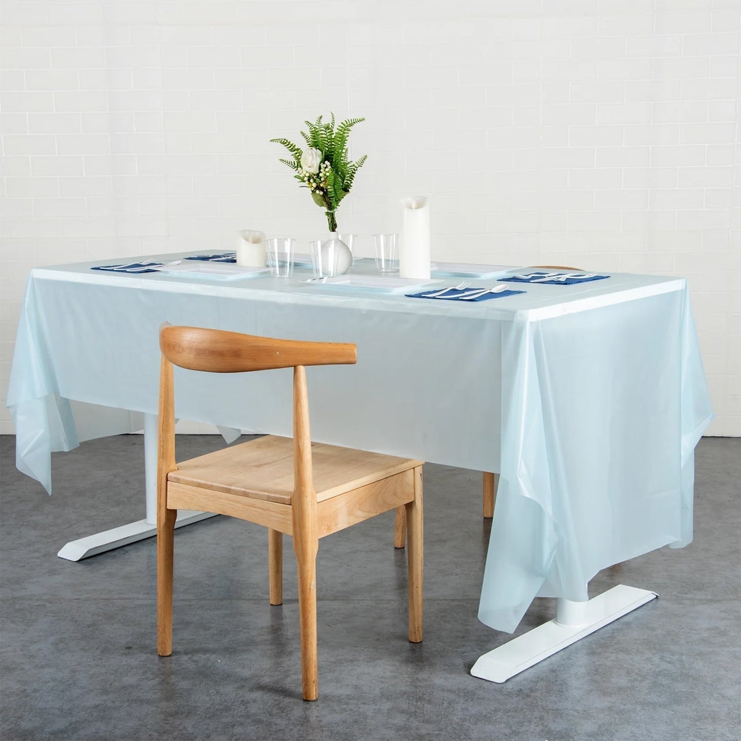 Waterproof Disposable Plastic Table Cover 137 Ã— 183 cm