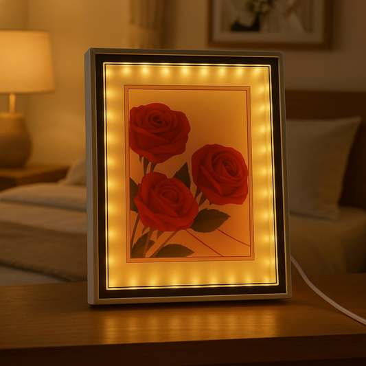 LED Square Photo Frame with Glowing Border