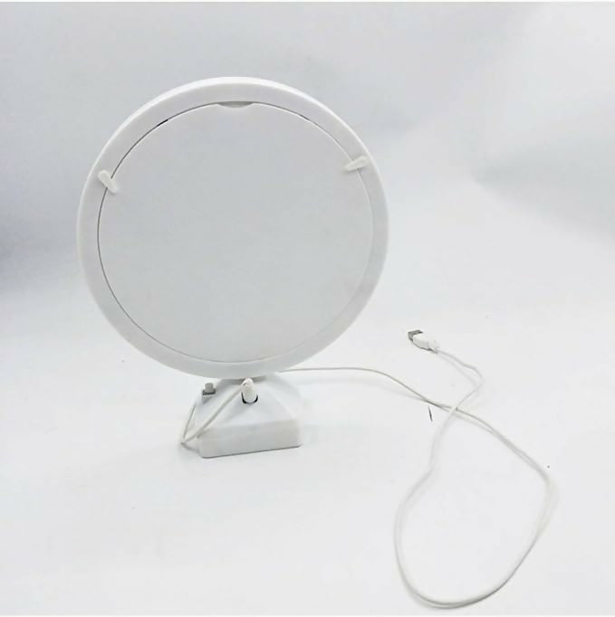 Customized Round LED mirror Photo Frame Lamp with White Base â€“ Personalized Night Light for Couples with Glowing Effect â€“ Romantic Tabletop DÃ©cor Gift for Anniversaries, Weddings, Valentine's Day & Special Occasions
