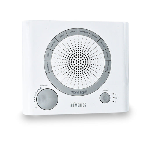 Sleep Therapy Sound Machine with 8 Soothing Sounds (Battery, Timer Option)