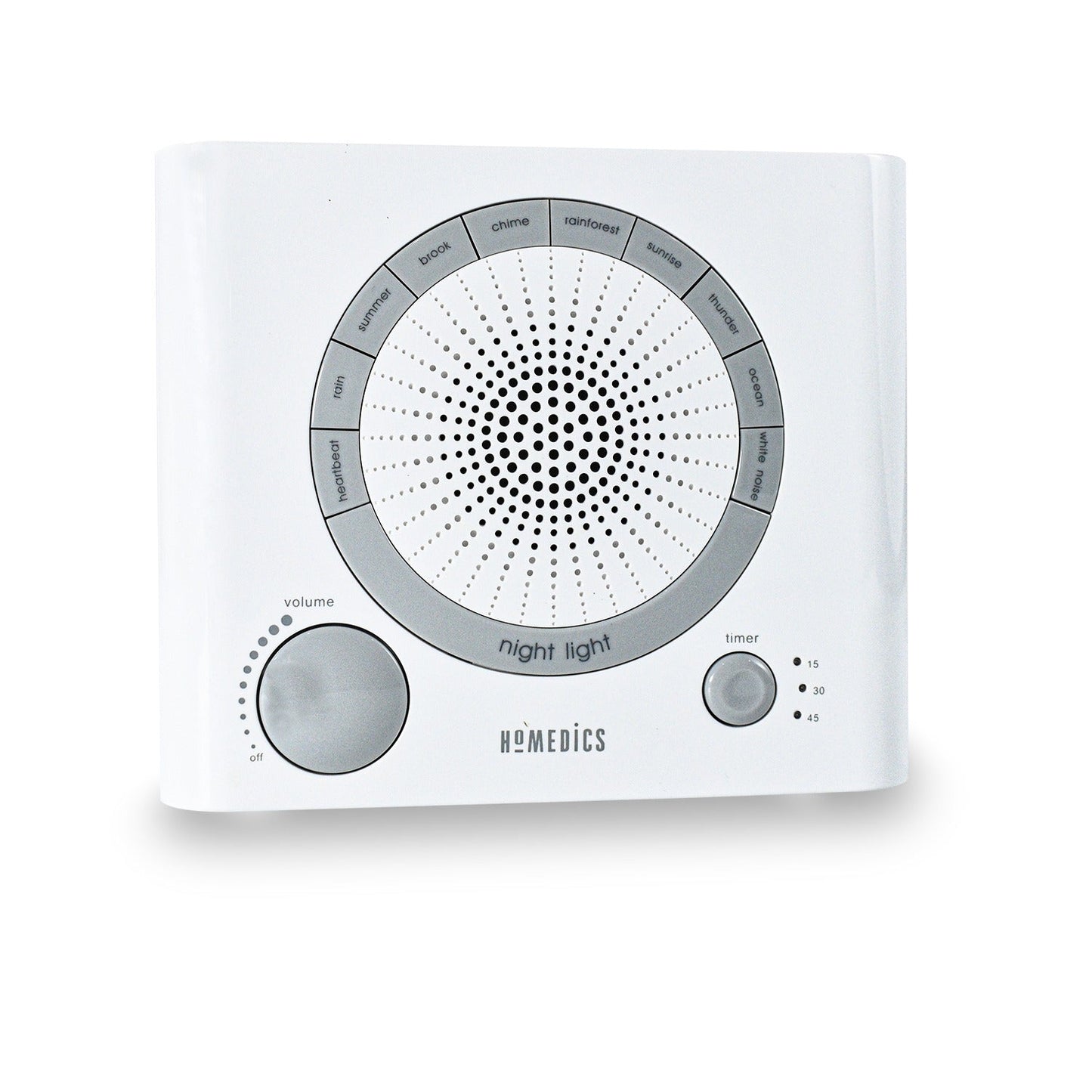 Sleep Therapy Sound Machine with 8 Soothing Sounds (Battery, Timer Option)