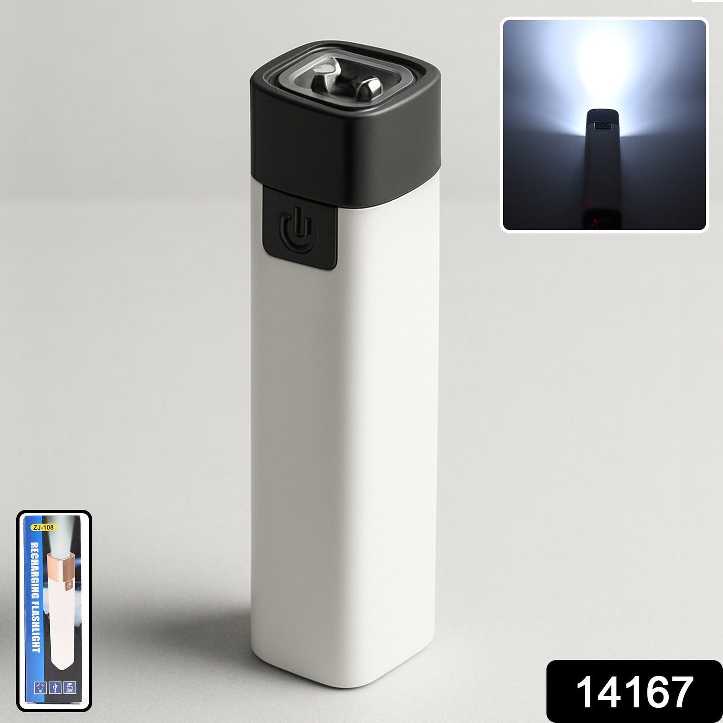 Rechargeable Touch-Control LED Flashlight (1 Pc)