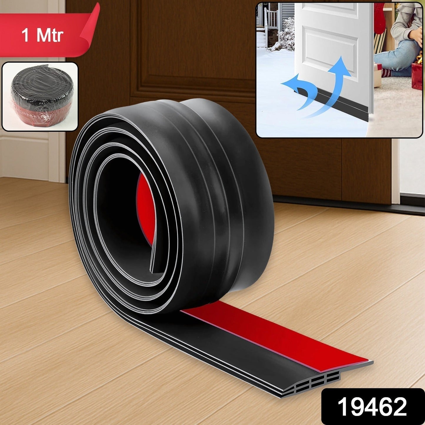 1 Meter Self-Adhesive Silicone Door Bottom Seal Strip (1 Mtr / 1 Pc)