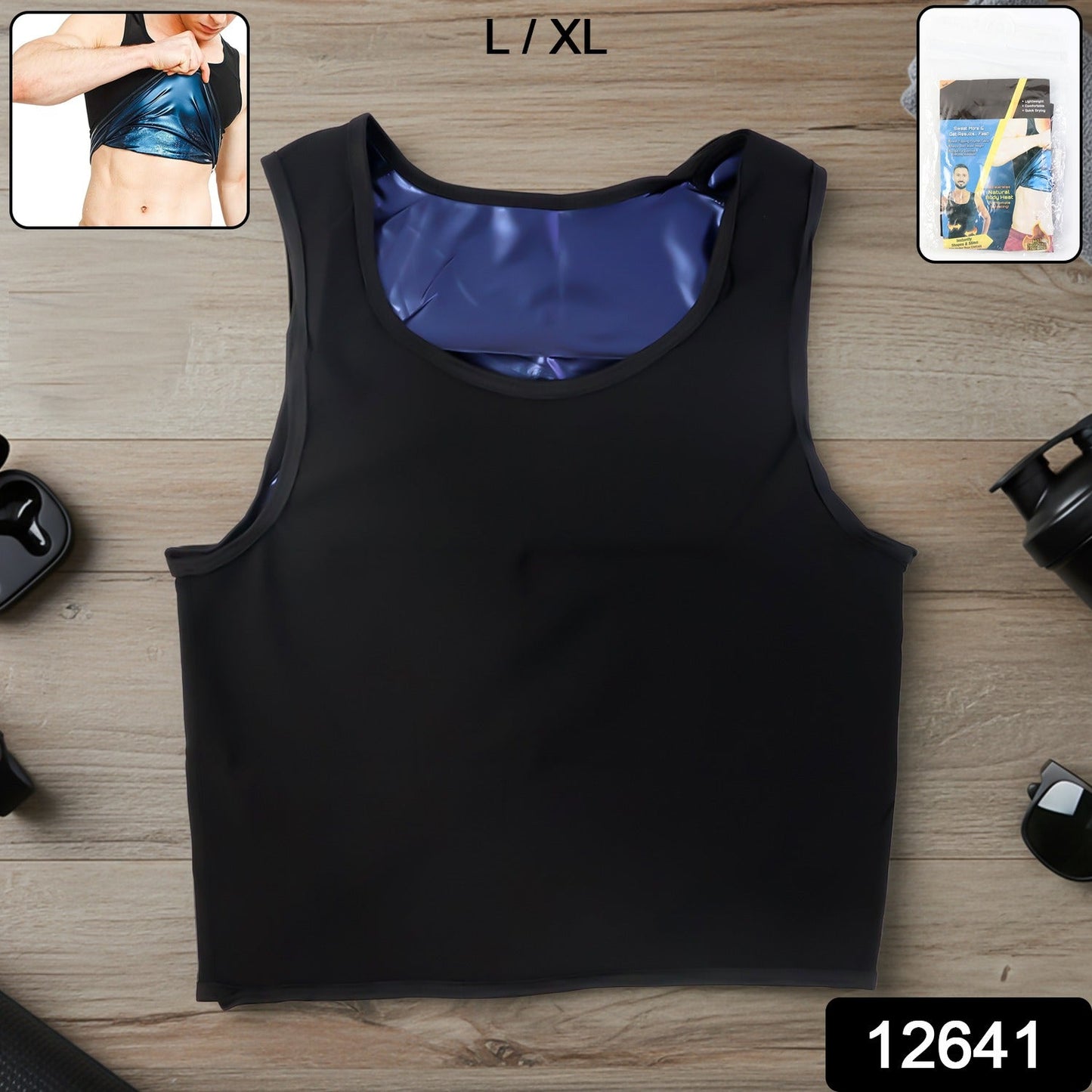 Menâ€™s Slim Fit Sweat Shaper Tank Top (L/XL, 1 Pc)