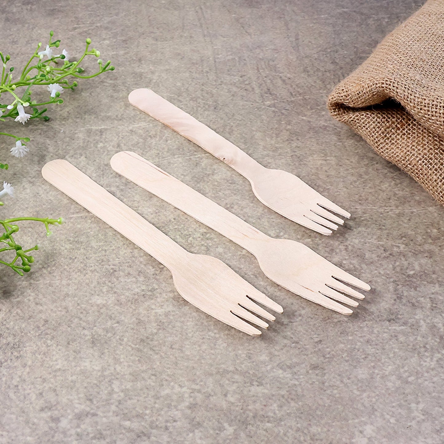 Freshee 160mm Wooden Fork â€“ 30 Pcs Pack