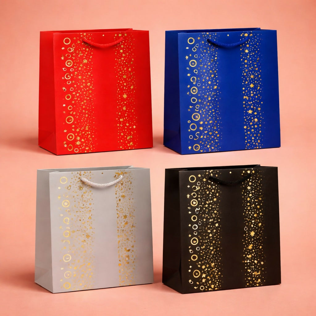 Premium Gold Designer Gift Bag with Handle Paper Carry Bag