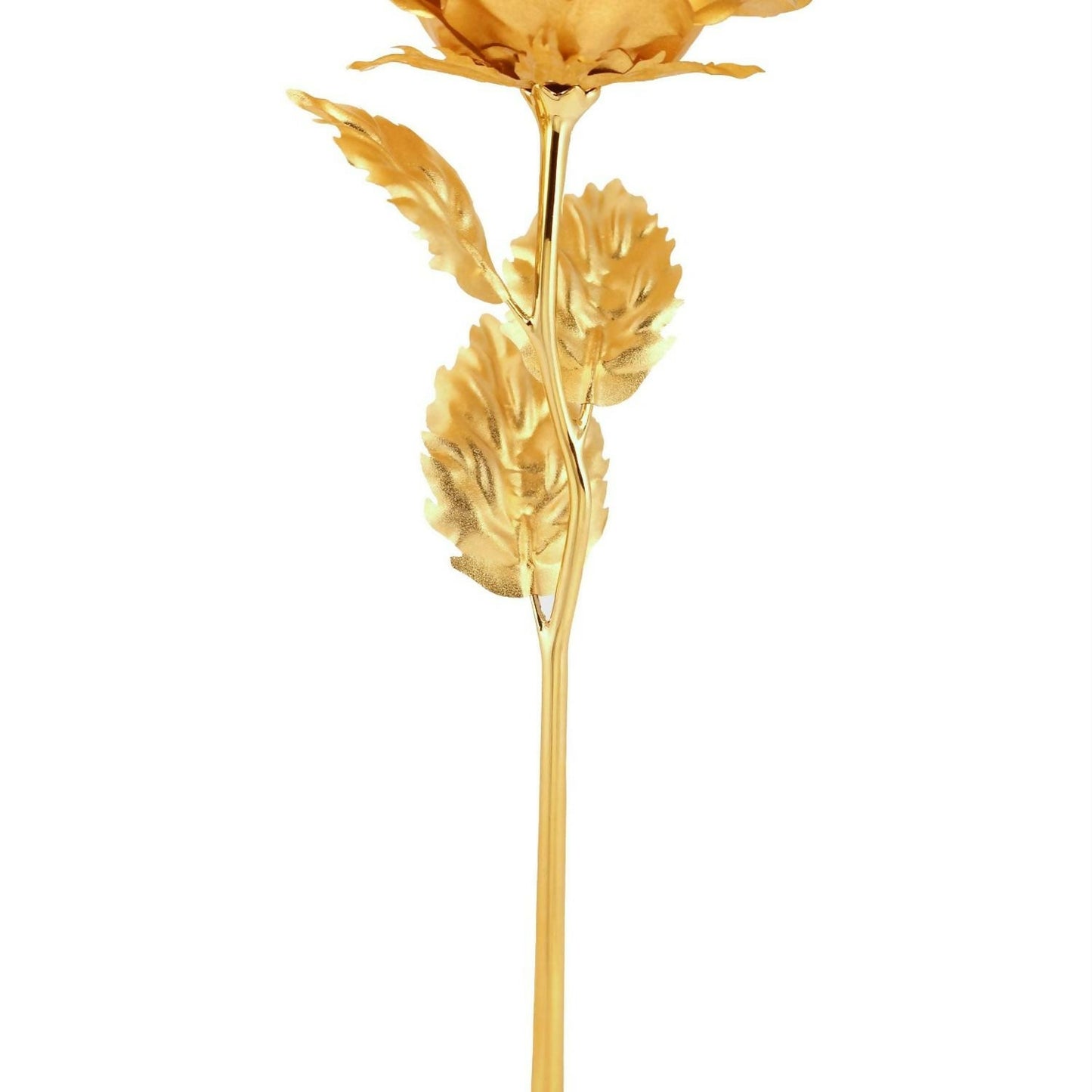 Set of 3 Artificial Golden Roses | 24K Gold Foil Roses for Decoration, Romantic Gift for Valentineâ€™s Day, Anniversary, Birthday, Home Decor | Elegant Forever Rose Gift for Wife, Girlfriend, Mother