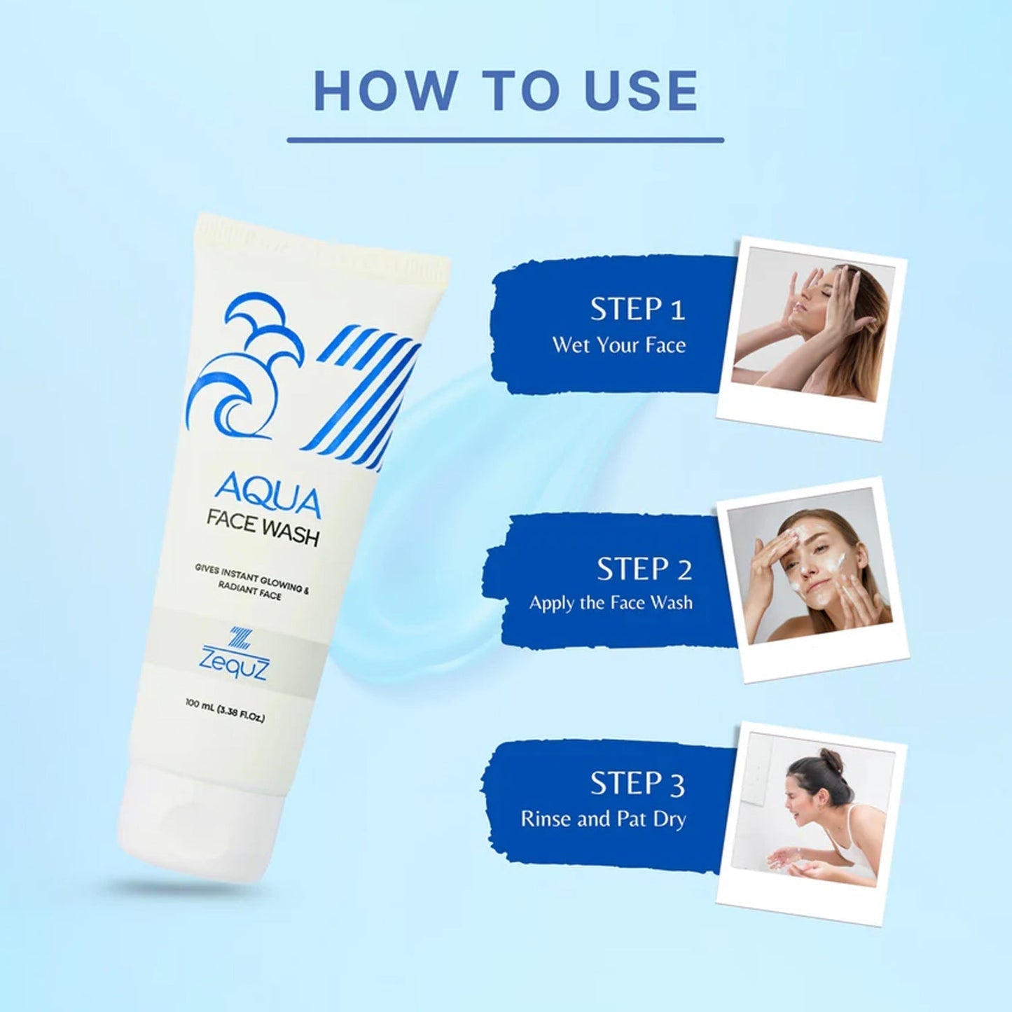 Zequz Aqua Face Wash - (1 Pc / 100ML)