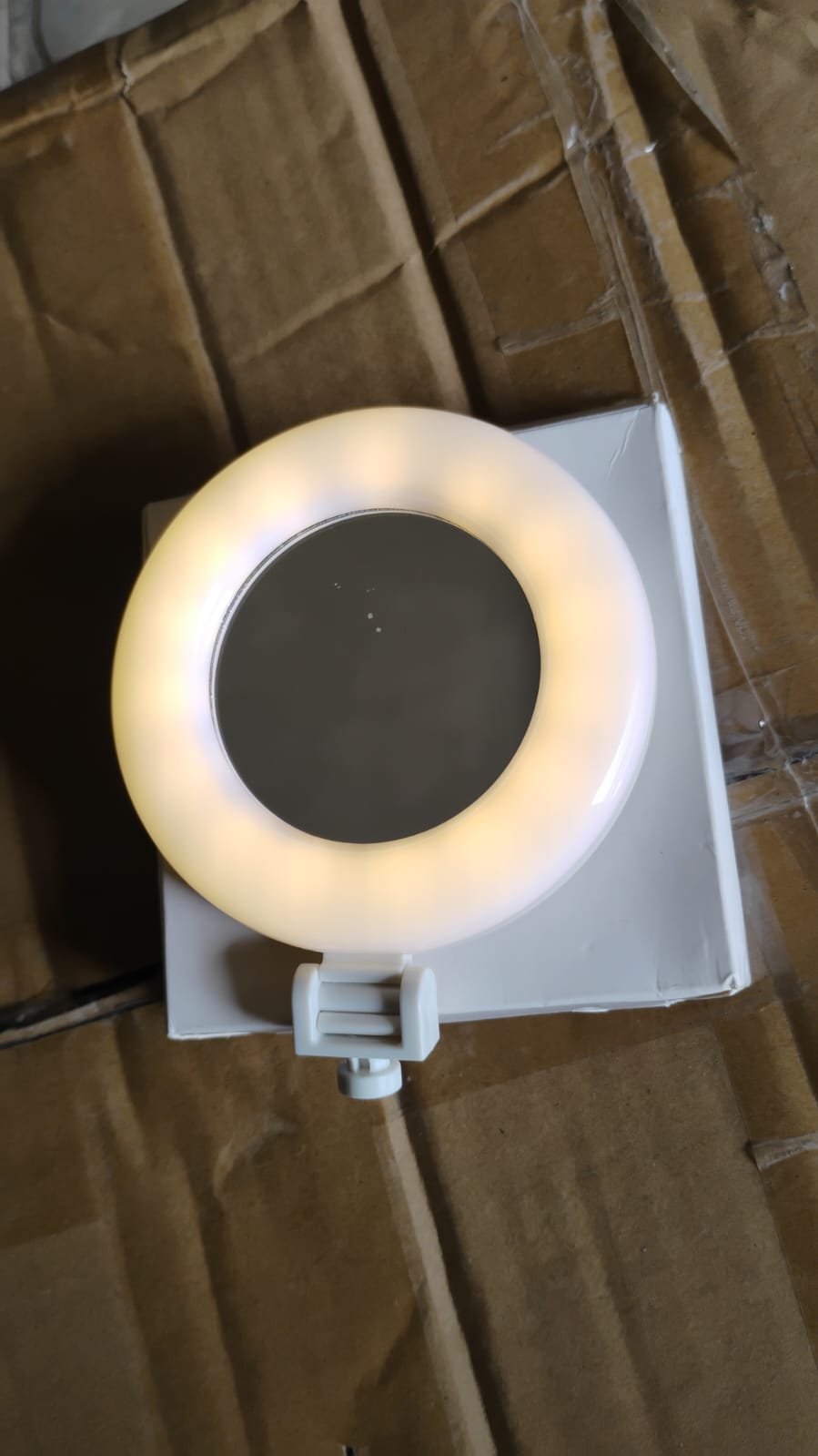 Rechargeable LED Selfie Ring Light for Mobile and Makeup Use (1 Pc)