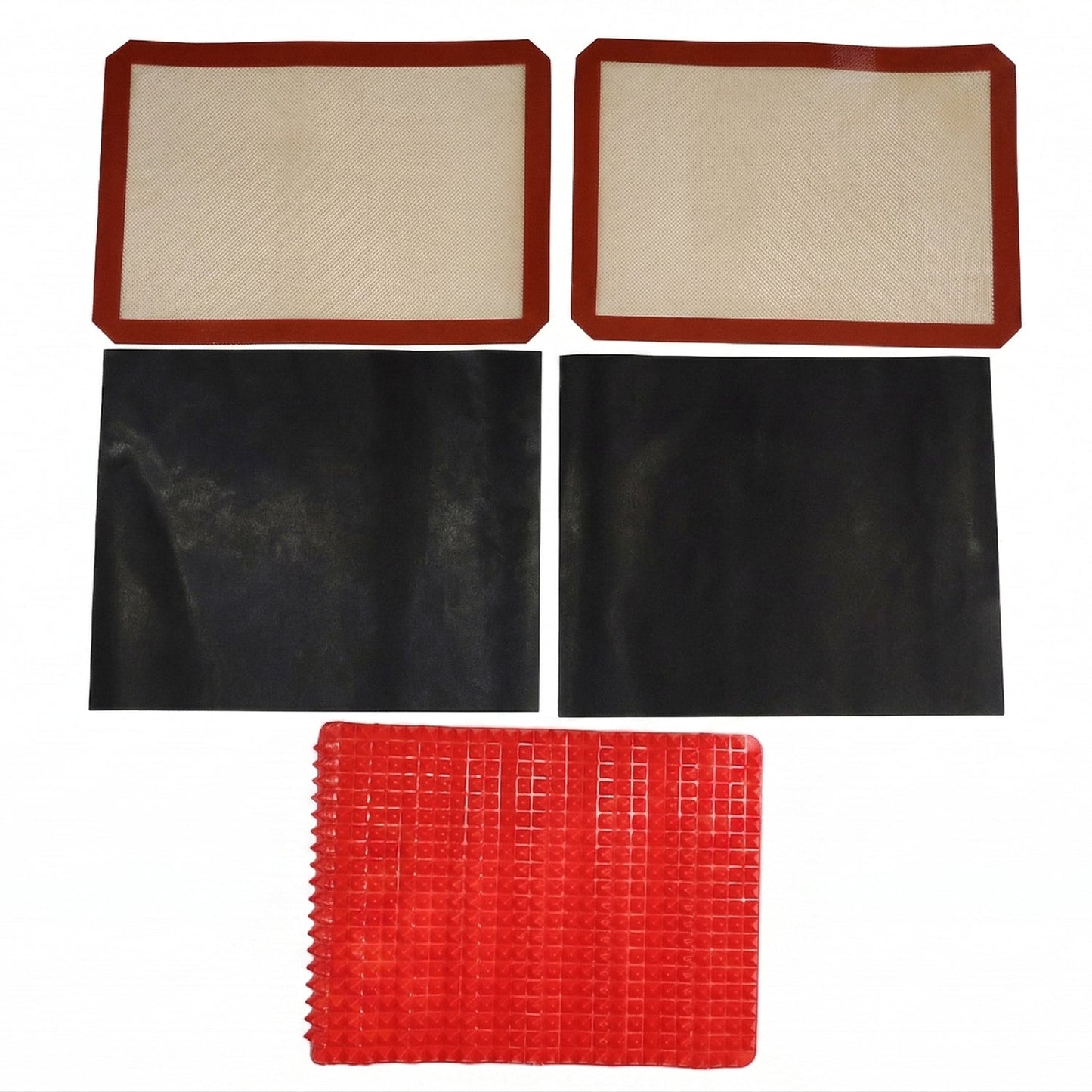 Multipurpose Non-Stick Silicone Baking Mat Set (5 Pc)