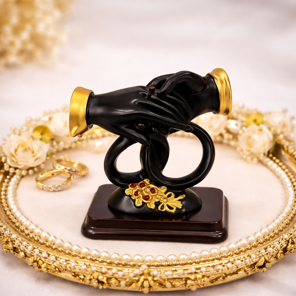 Decorative Couple Hands Showpiece with Stand for Home DÃ©cor