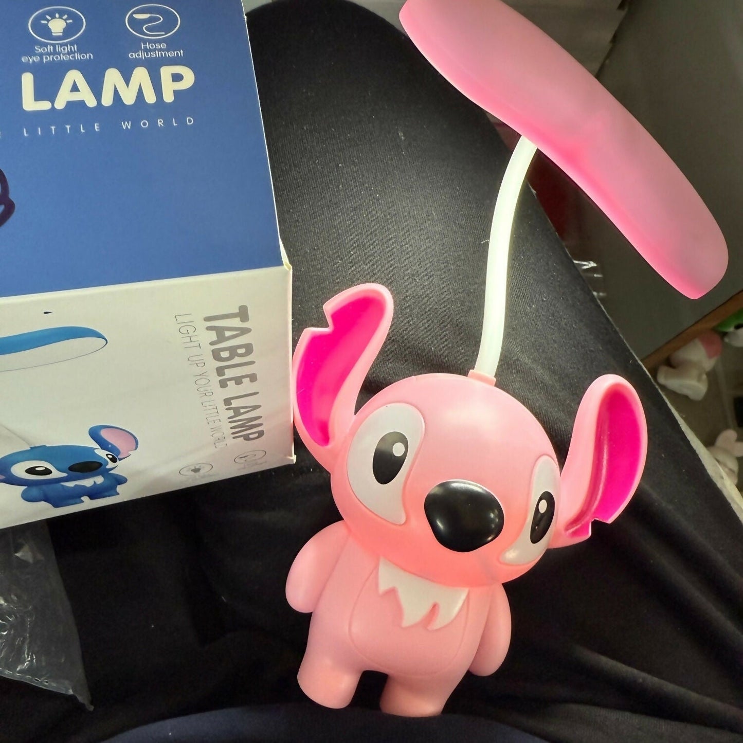 Cute Pink Cartoon Table Lamp for Kids â€“ USB Rechargeable LED Desk Light