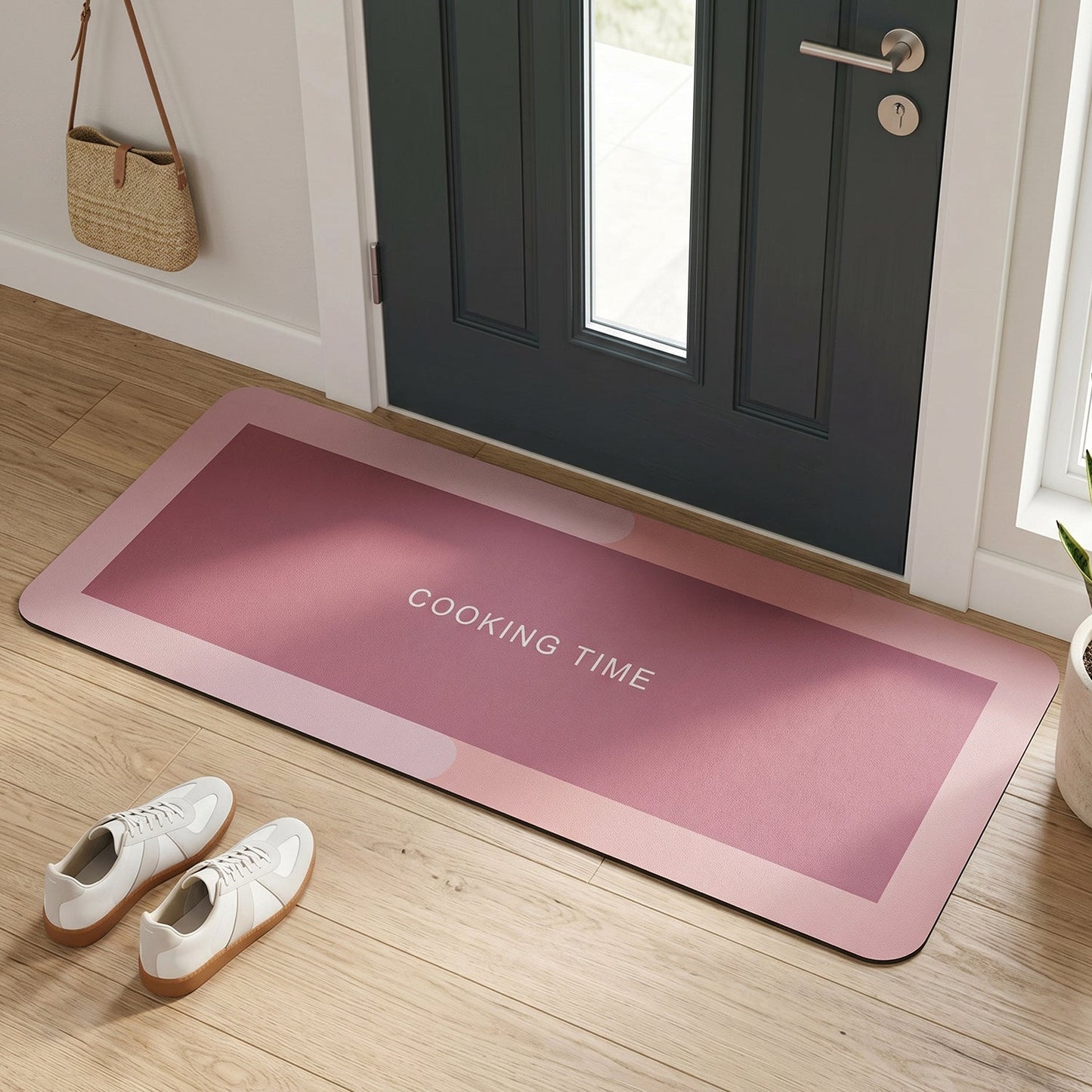 Premium Anti Slip Kitchen Floor Mat Set (2 Pc, 120x38 Cm + 58x38 Cm)