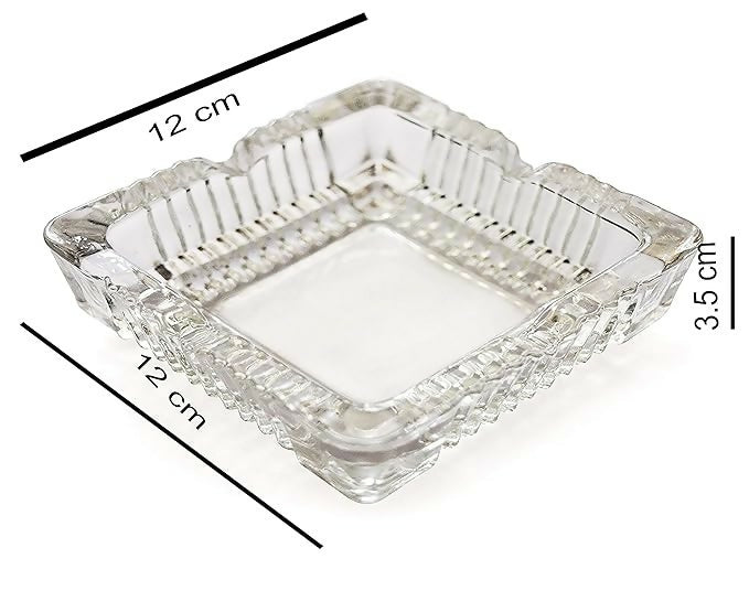 Luxury Crystal Glass Ashtray for Home, Office & Deck Decoration