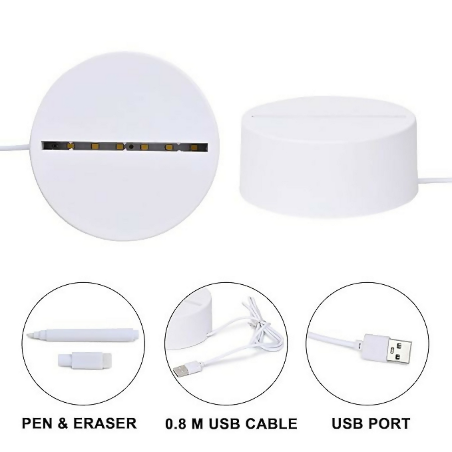 3D LED Acrylic Writing Board Design | Reusable Message Lamp with Erasable Pen & USB Cable | Custom Note Night Light for Study Table, Office Desk & Gift for Birthday, Valentine, Anniversary