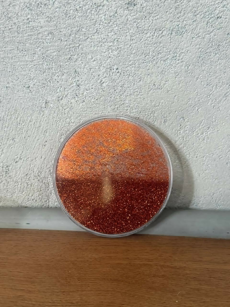 Orange Glitter Resin Cup Lid and Coaster Set for Mug Cover