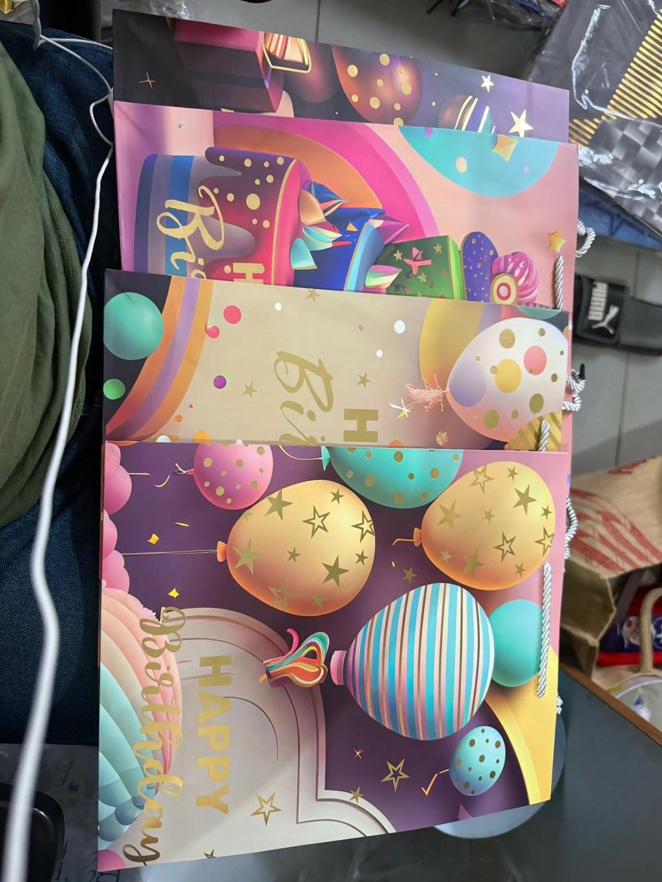 Happy Birthday Gift Bag with Handle Party Paper Carry Bag (1 PC)