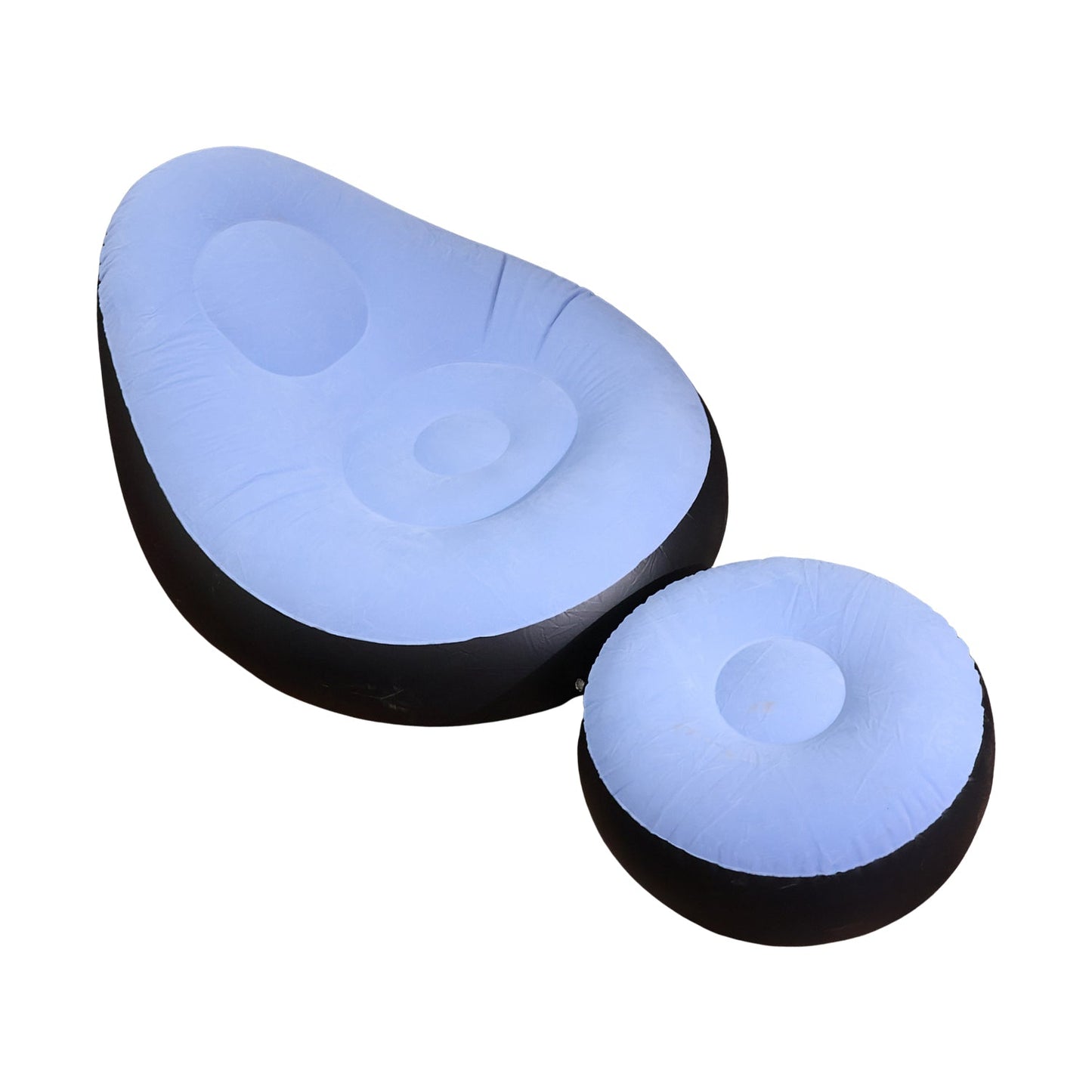 Inflatable Sofa Chair with Footstool & Foot Pump (1 Set)