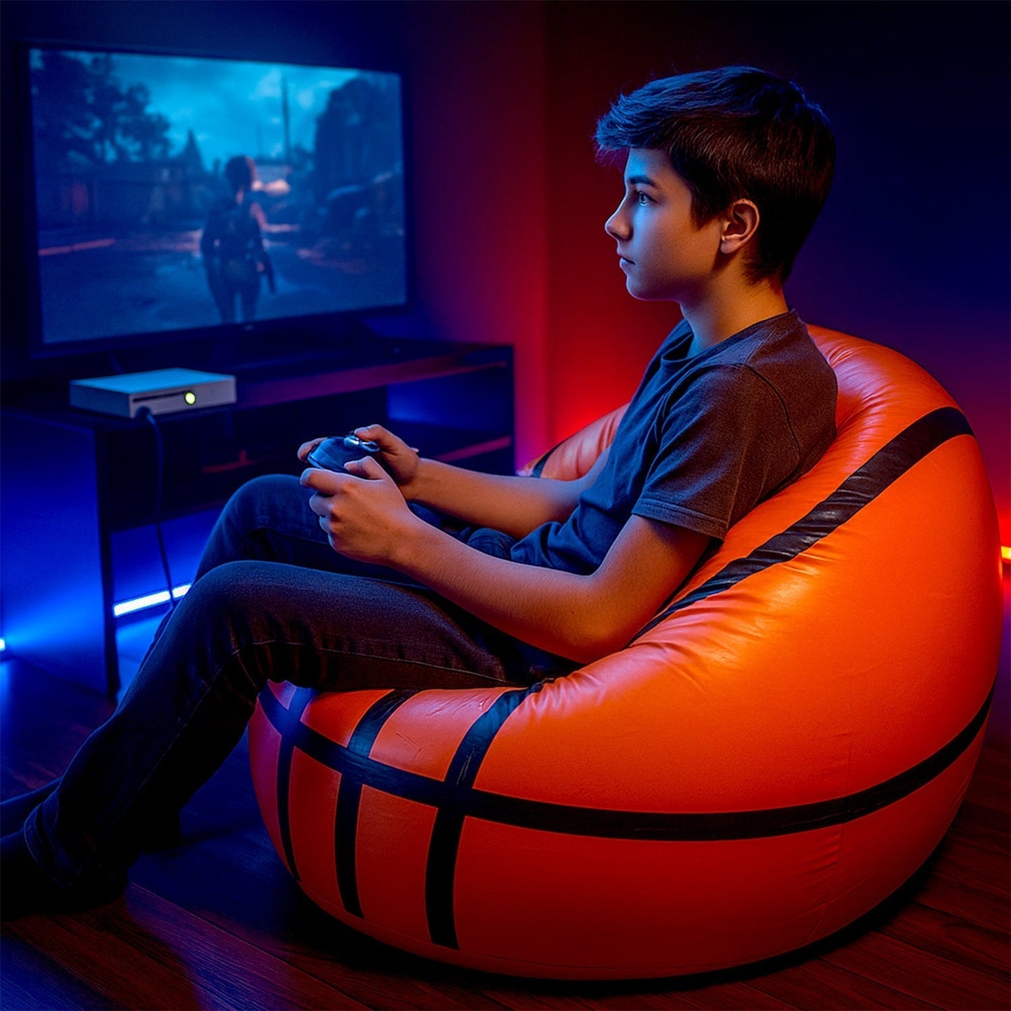 Foldable Cartoon Style  Sofa Chair Ball Chair for Adults Kids Size 110Ã—85 cm