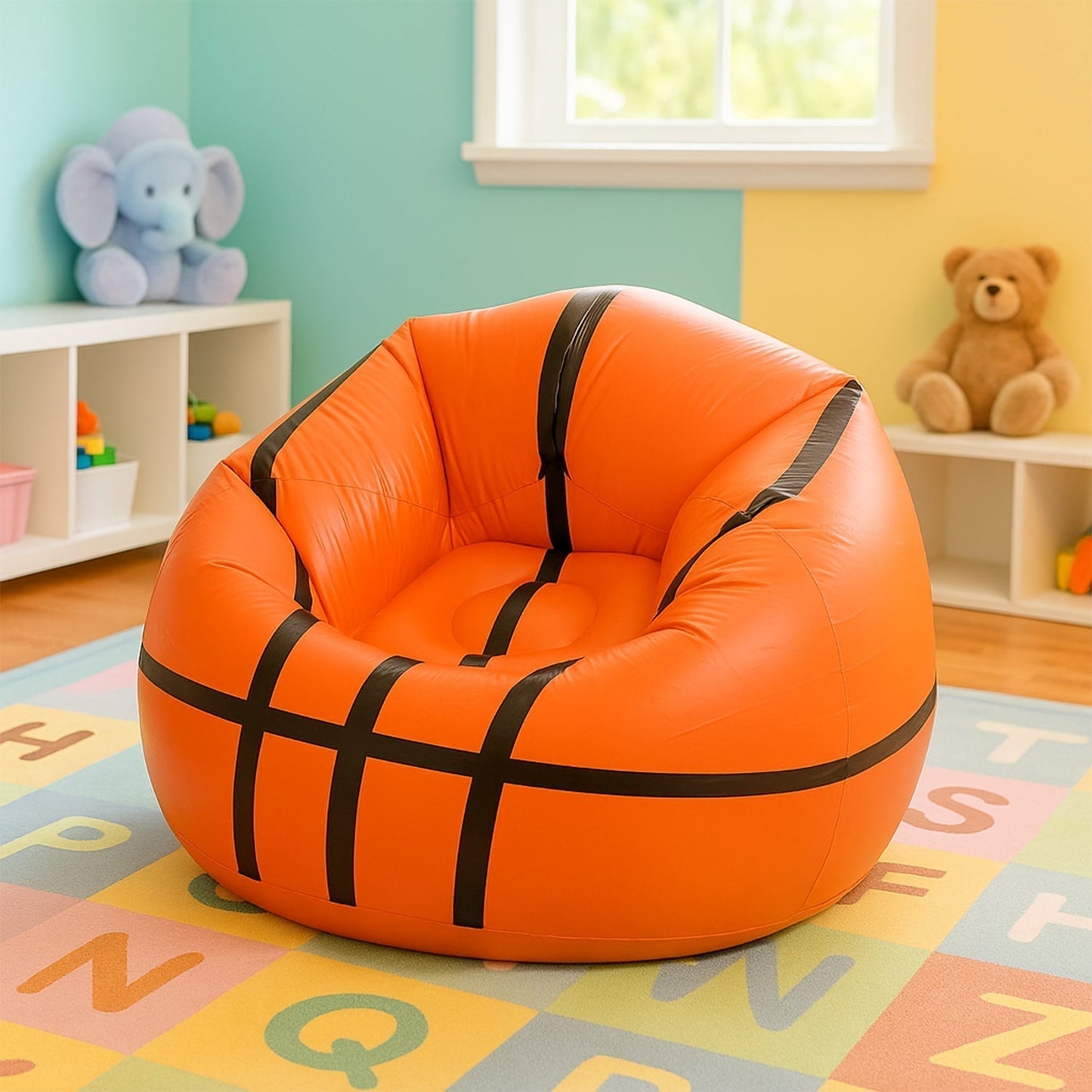 Foldable Cartoon Style  Sofa Chair Ball Chair for Adults Kids Size 110Ã—85 cm
