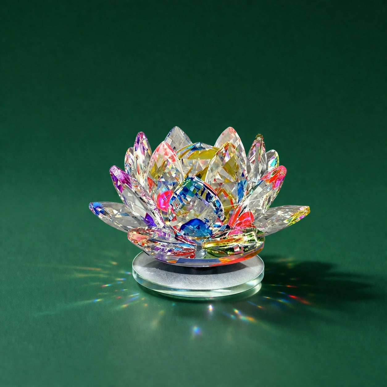 Crystal Cut Decorative Glass Lamp Shade Table Decor Showpiece
