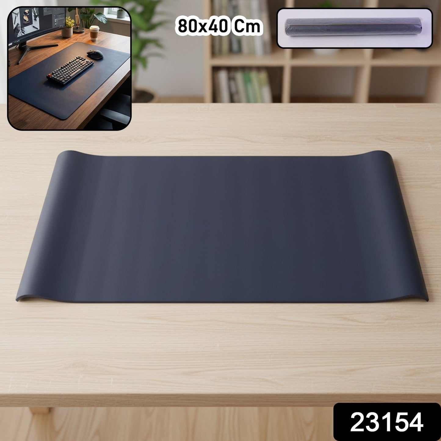 Premium Anti-Slip Large Desk Mat Mouse Pad (1 Pc,80x40 Cm)