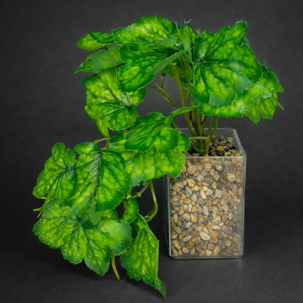 Artificial Trailing Leaf Plant in Clear Pot for Home & Office Table DÃ©cor
