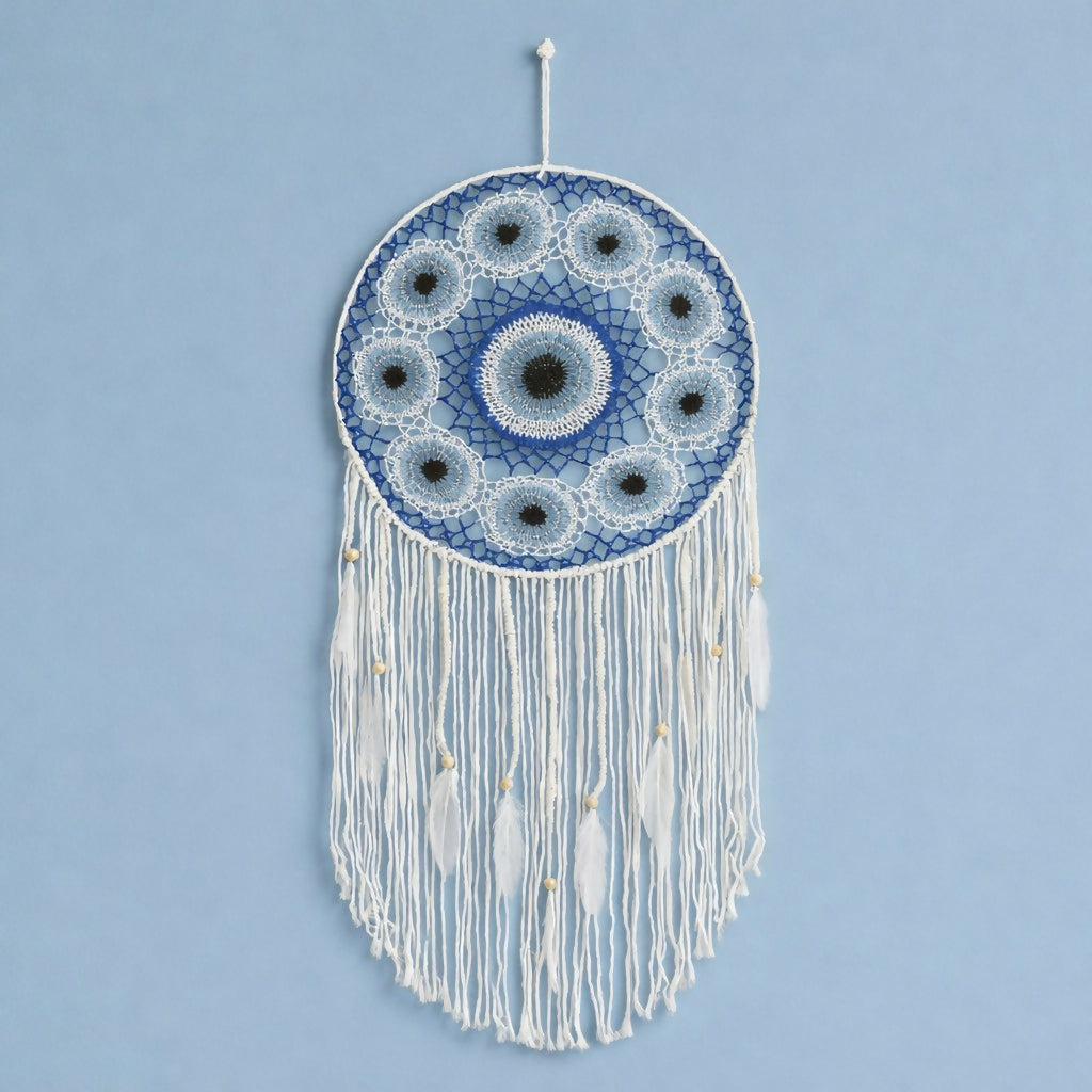 Handcrafted Dream Catcher Wall Hanging with Feathers Boho Decor