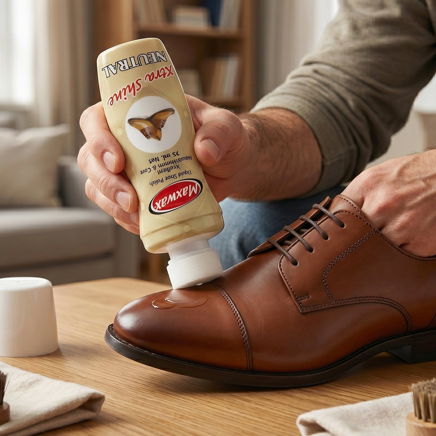 Maxwax Neutral Liquid Shoe Polish (1 Pc, 75 ML)